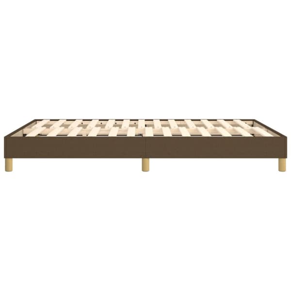Boxspring-sängram mörkbrun 140x190 cm tyg