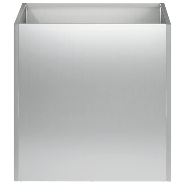 Trädgårdsplanterare 2 st Silver 20 x 20 x 20 cm