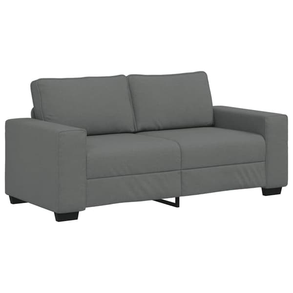 2-sitssoffa mörkgrå 180x77x82 cm tyg