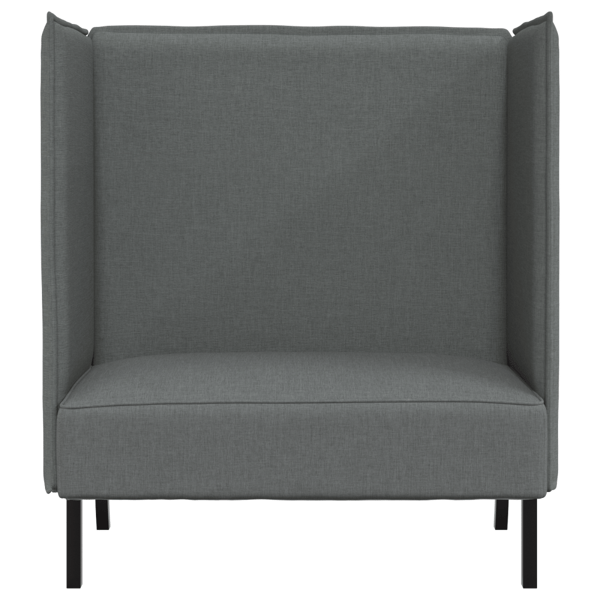 Hög Ryggsoffa 101cm Mörkgrå tyg