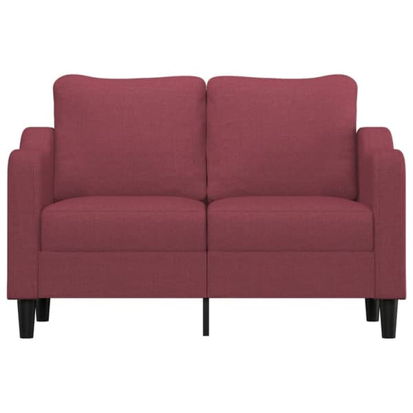 2-sitssoffa vinröd 120 cm tyg