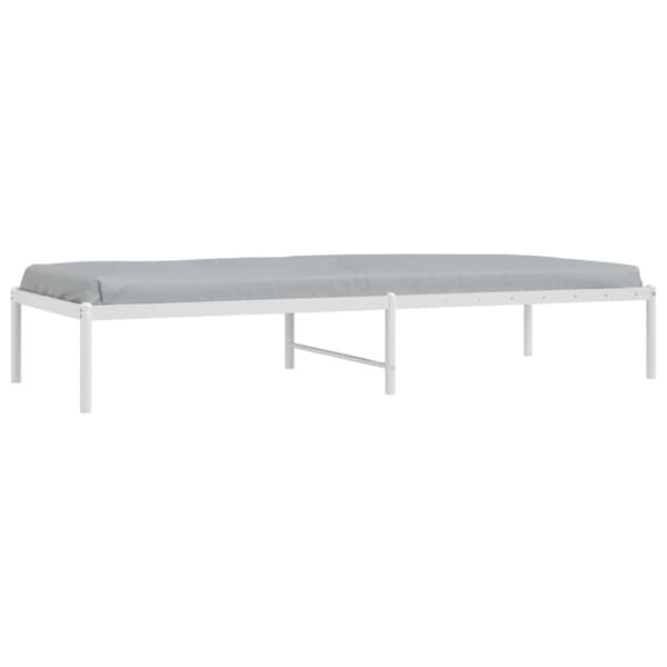Sängram metall vit 75x190 cm