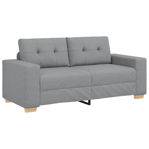 Loveseat soffa ljusgrå 180x77x82 cm tyg