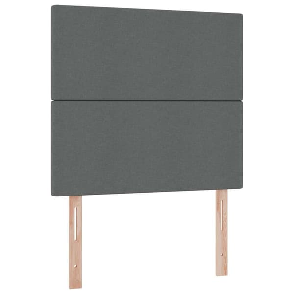Förvaringssäng med LED med led Mörkgrå 100 x 200 cm Polyester