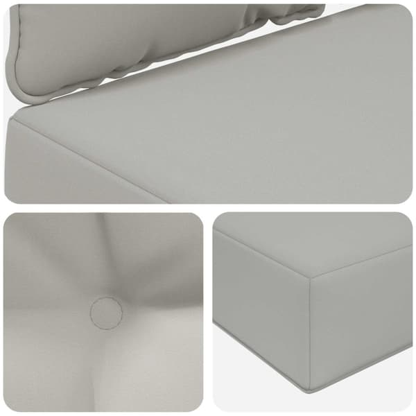Utomhus Soffa Kudde 3 pcs Grå Polyester