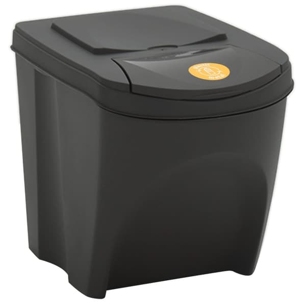 Stapelbara soptunnor 4 st grå 100 L polypropen