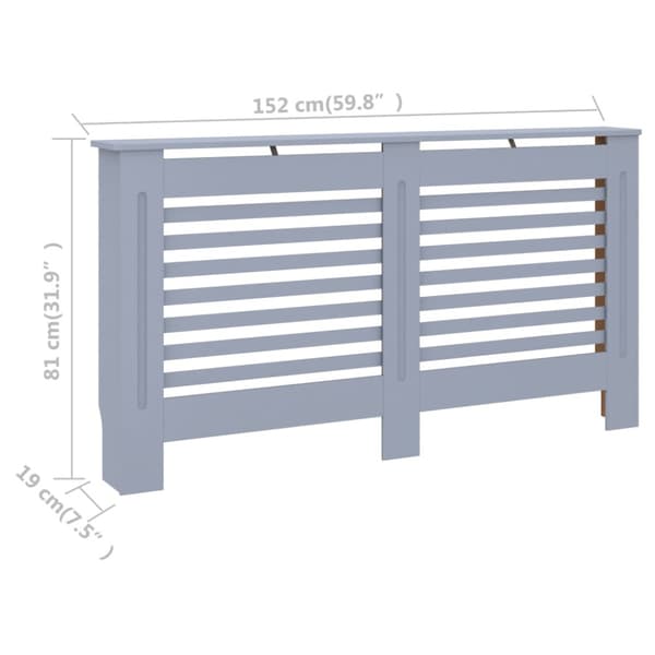 Elementskydd antracit 152x19x81,5 cm MDF