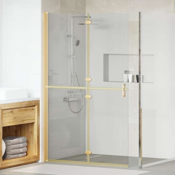 Walk-In duschvägg Guld 120 x 6,5 x 190 cm