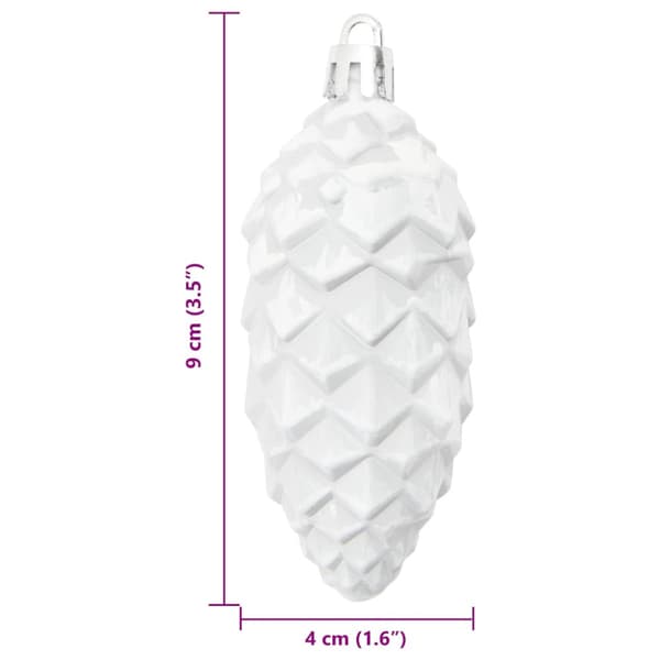 Julgran Kottboll 40 pcs Vit Plast