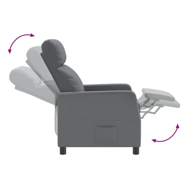 Recliner Grå Konstläder