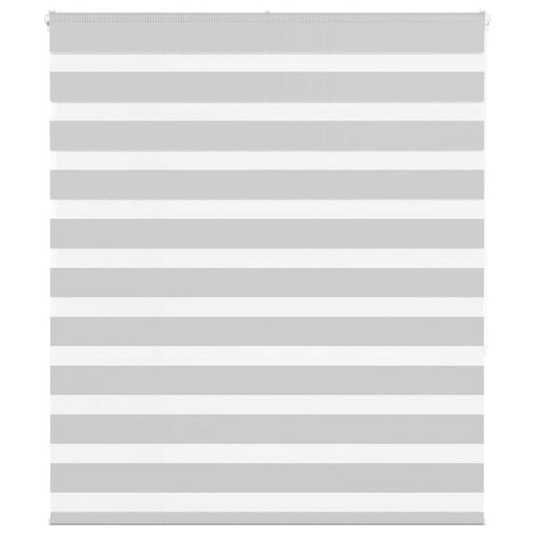 Rullgardin zebra ljusgrå 135x150 cm tyg bredd 130,9cm polyester