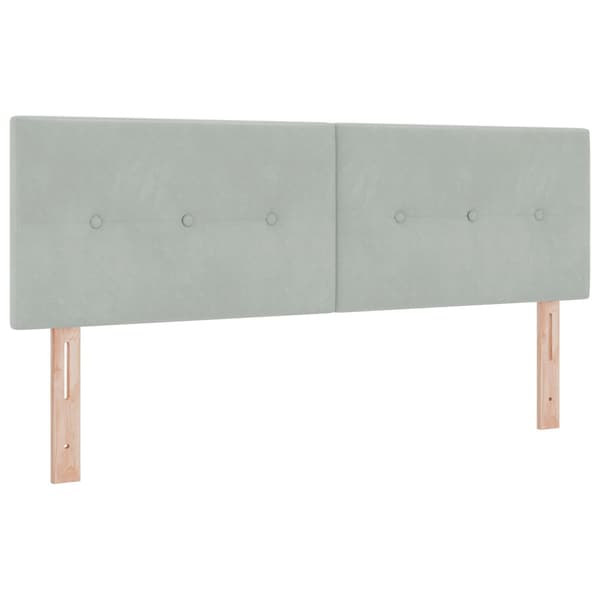 Huvudgavel Ljusgrå 144 cm Sammet