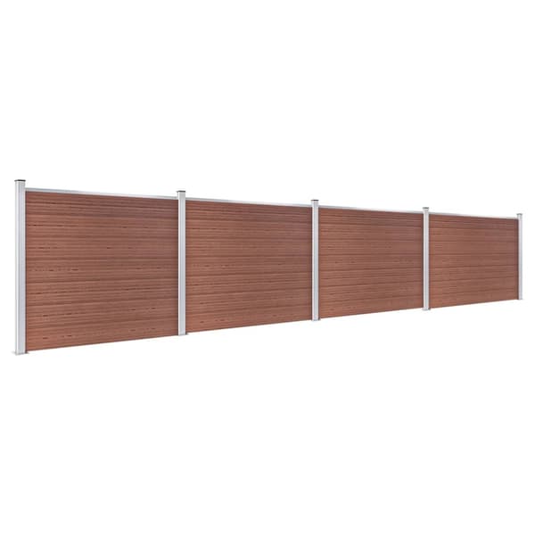 Staketpaneler WPC 699x146 cm brun