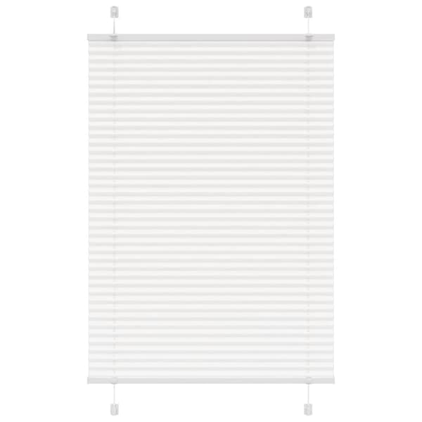 Plisserad persienn vit 95x100 cm tyg bredd 94,4 cm polyester