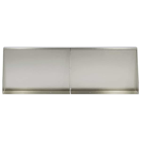 Stödvägg 2 st 60 x 12 x 50 cm Rostfritt stål Silver