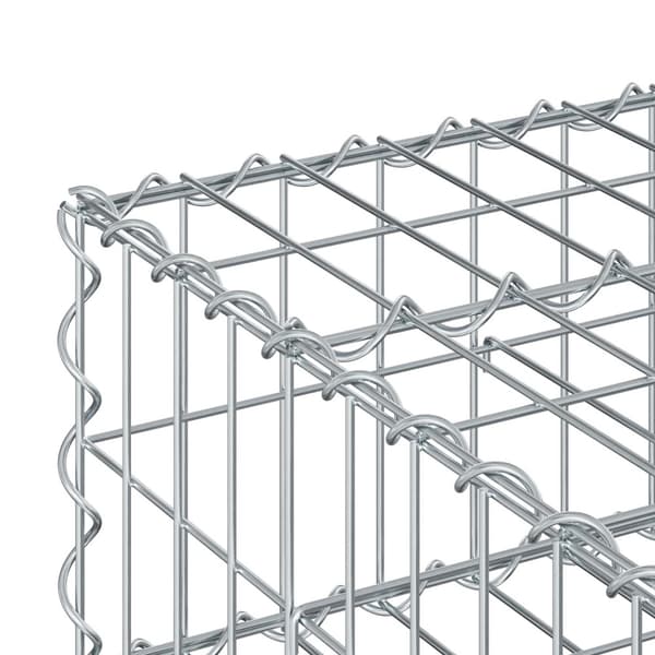 Gabion upphöjd säng Silver
