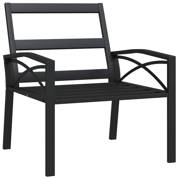 Trädgårdsstol med grå dynor 68x76x79 cm stål