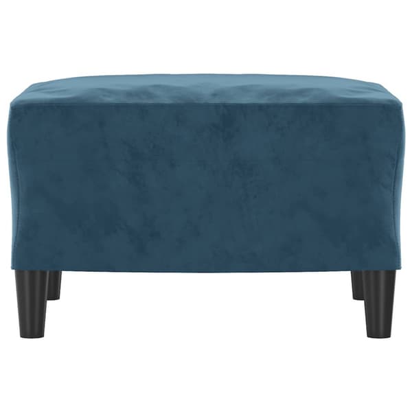 Fotpall blå 60x50x41 cm sammet