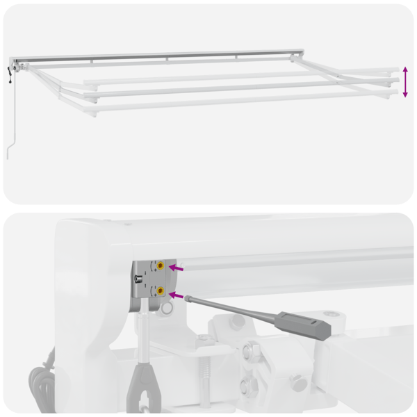 Markisram Flerfärgsdesign 400 x 200 cm