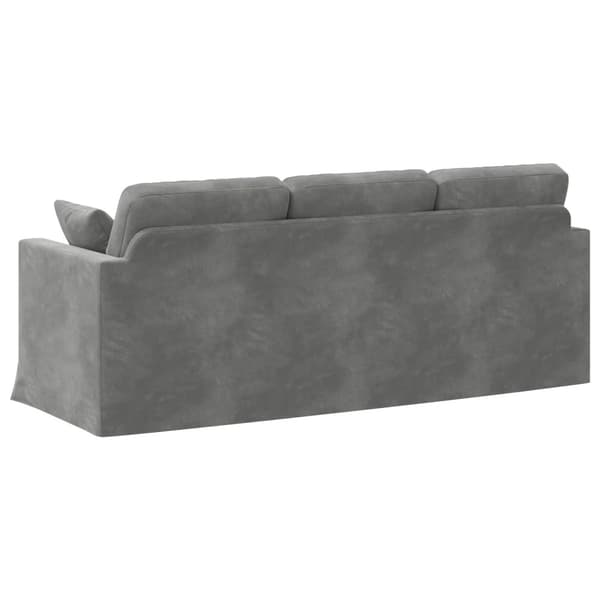 Soffa Mörkgrå 198 x 78 x 80 cm Sammet