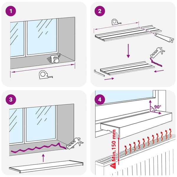 Fönsterbräda Vit 100 x 35 x 4,5 cm PVC