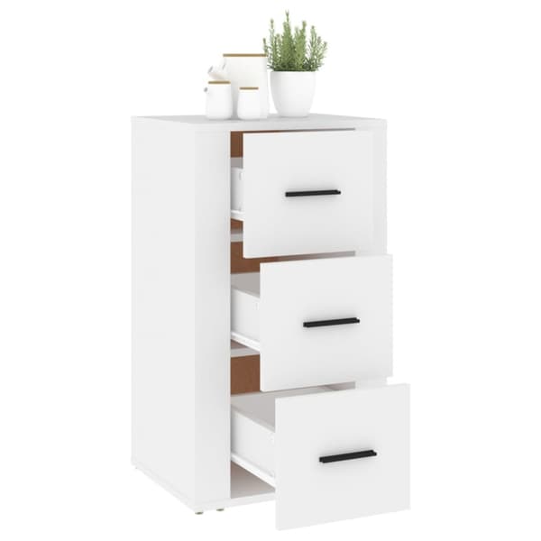 Skåp vit 40x33x70 cm konstruerat trä