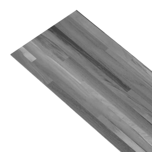 Golvplank 36 pcs Randig grå 5,02 m² PVC