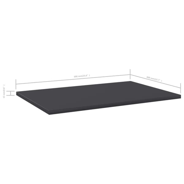 Hyllplan 8 st grå 60x40x1,5 cm konstruerat trä