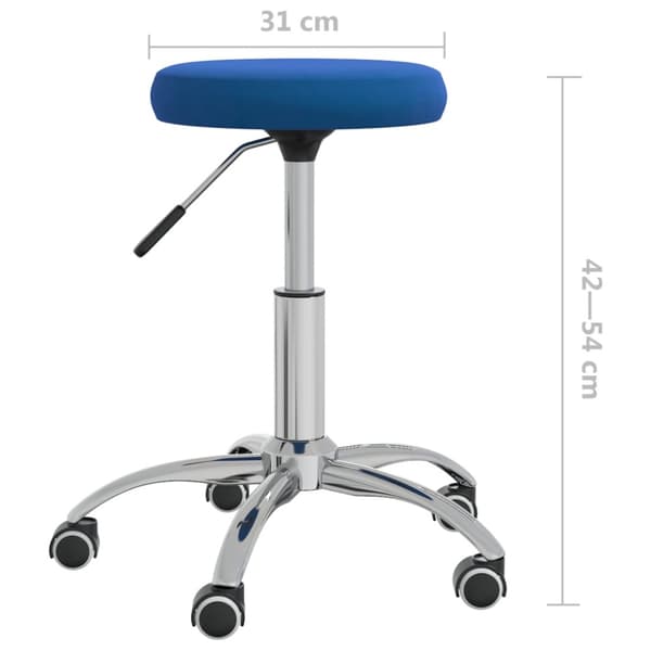 Massagepall blå sammet