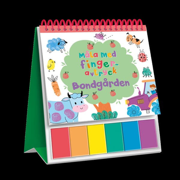 Måla med fingeravtryck. Bondgården (bok, spiral)