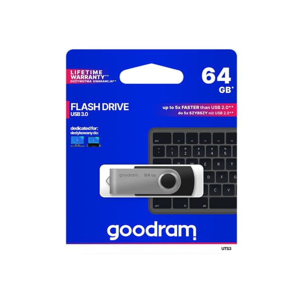 GOODRAM UTS3 - USB flash-enhet - 64 GB