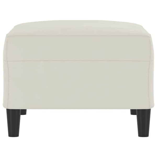 Fotpall gräddvit 70x55x41 cm sammet