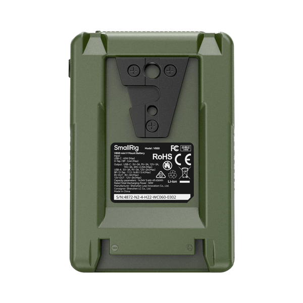 SmallRig 4872 V-Mount Battery Mini VB50 (Green)