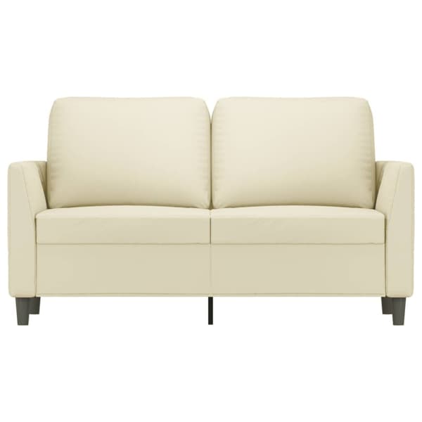 2-sitssoffa gräddvit 120 cm konstläder