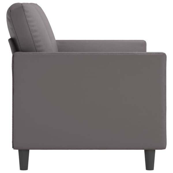 3-sitssoffa grå 180 cm konstläder