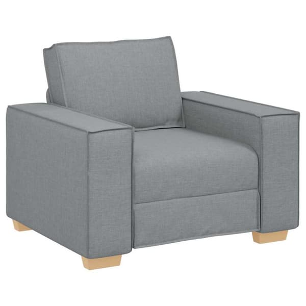 Soffa ljusgrå 100x78x84 cm tyg