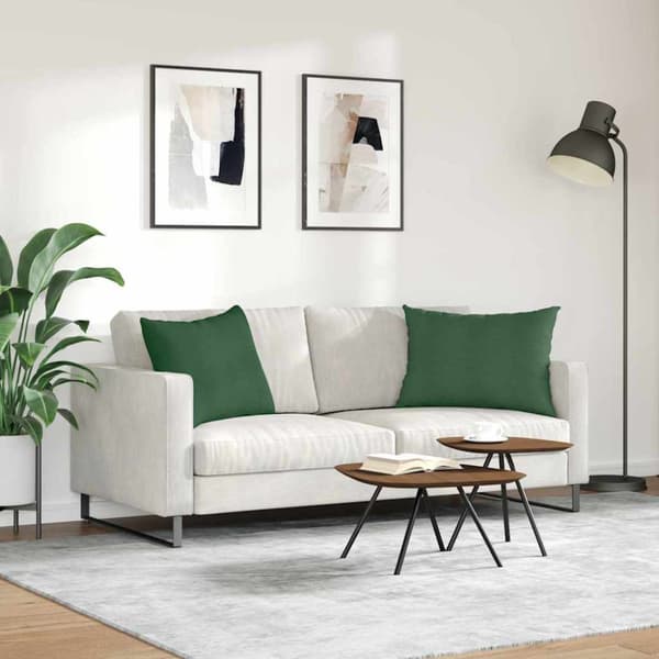 Sofakuddar 2 pcs Mörkgrön 70 x 50 cm Kordread tyg