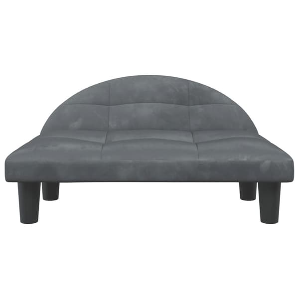 Hundbädd mörkgrå 70x52x30 cm sammet