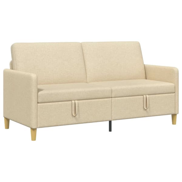 Soffa med förvaring Gräddvit 172 x 78 x 87 cm Polyester