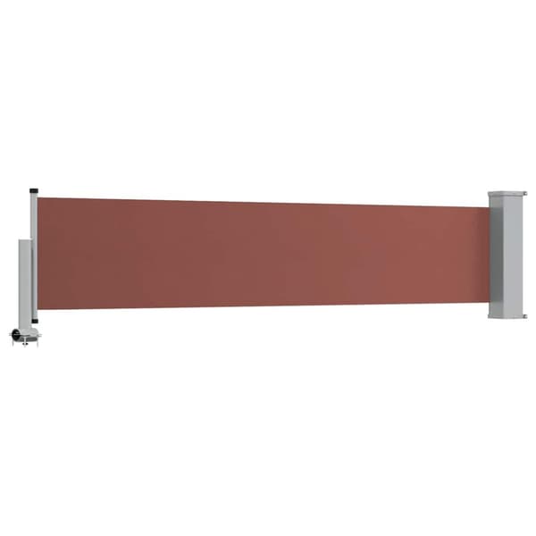 Infällbar sidomarkis 60x300 cm brun