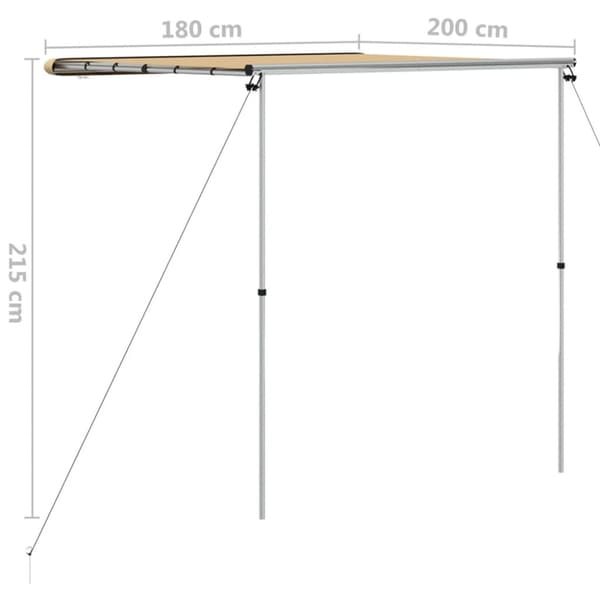 Husvagnsmarkis 1,8x2x2,15 m beige