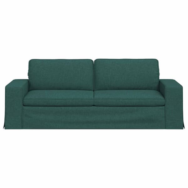 Soffa Mörkgrön 222 x 80 x 82 cm tyg