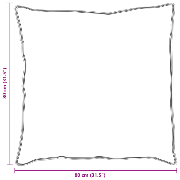 Kudde med kudde 2 pcs Vit 80 x 80 cm Bomull