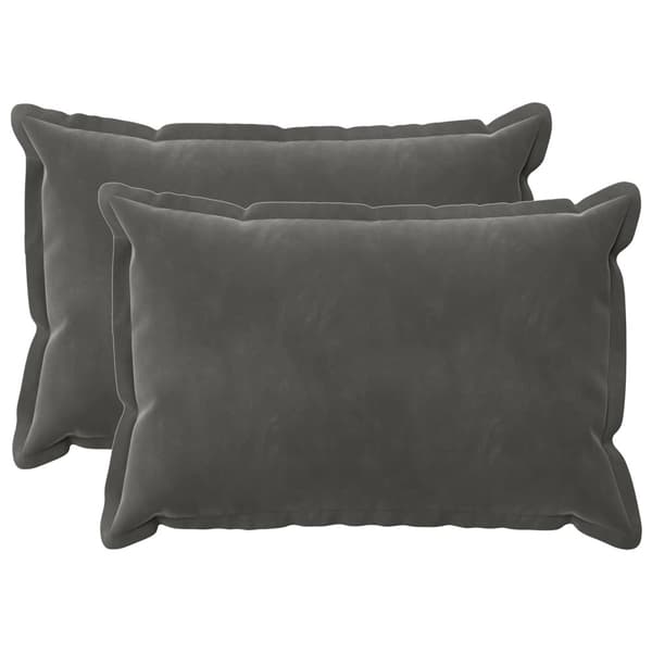 Kuddöverdrag 2 st HOUTEN Mörkgrå 50 x 70 cm Sammet