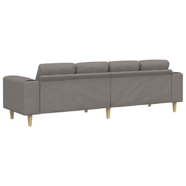 Vardagsrumsoffa Taupe 250 x 77 x 76 cm Polyester