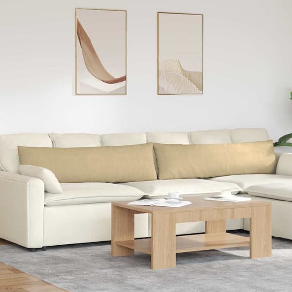 Sofakuddar 2 pcs Grågrön 145 x 40 cm Kordread tyg