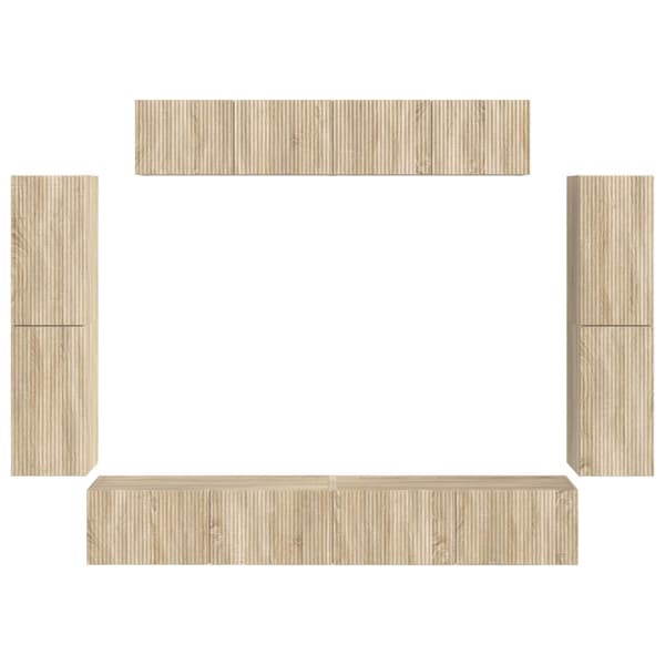 TV-skåp 8 pcs Sonoma-ek