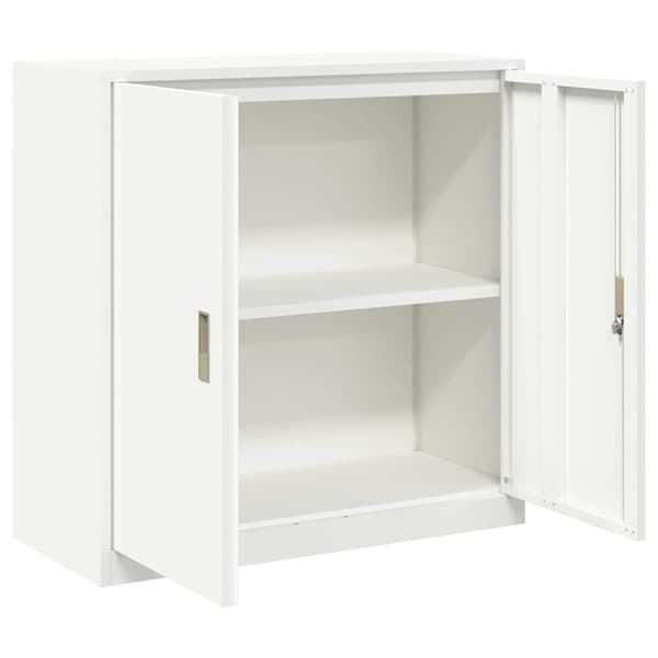Förvaringsskåp Vit 90 x 40 x 90 cm Stål