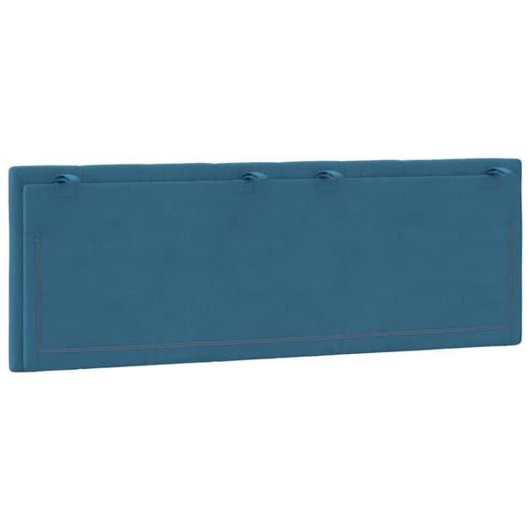 Headboard Cushion "Hanko" Blue 120 cm Velvet