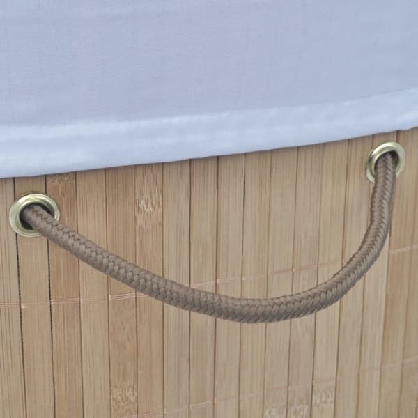 Tvättkorg i bambu oval natur